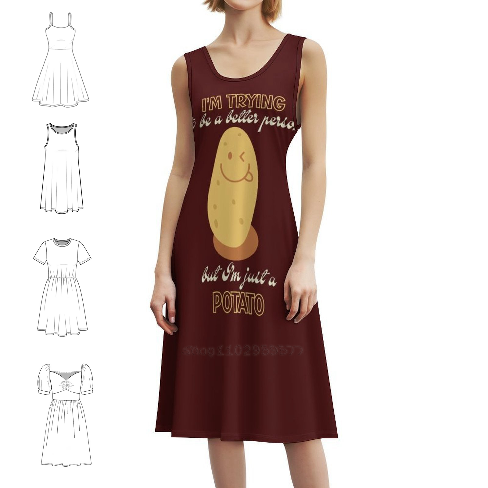 Smocked Dress Women - Im Trying To Be A Better