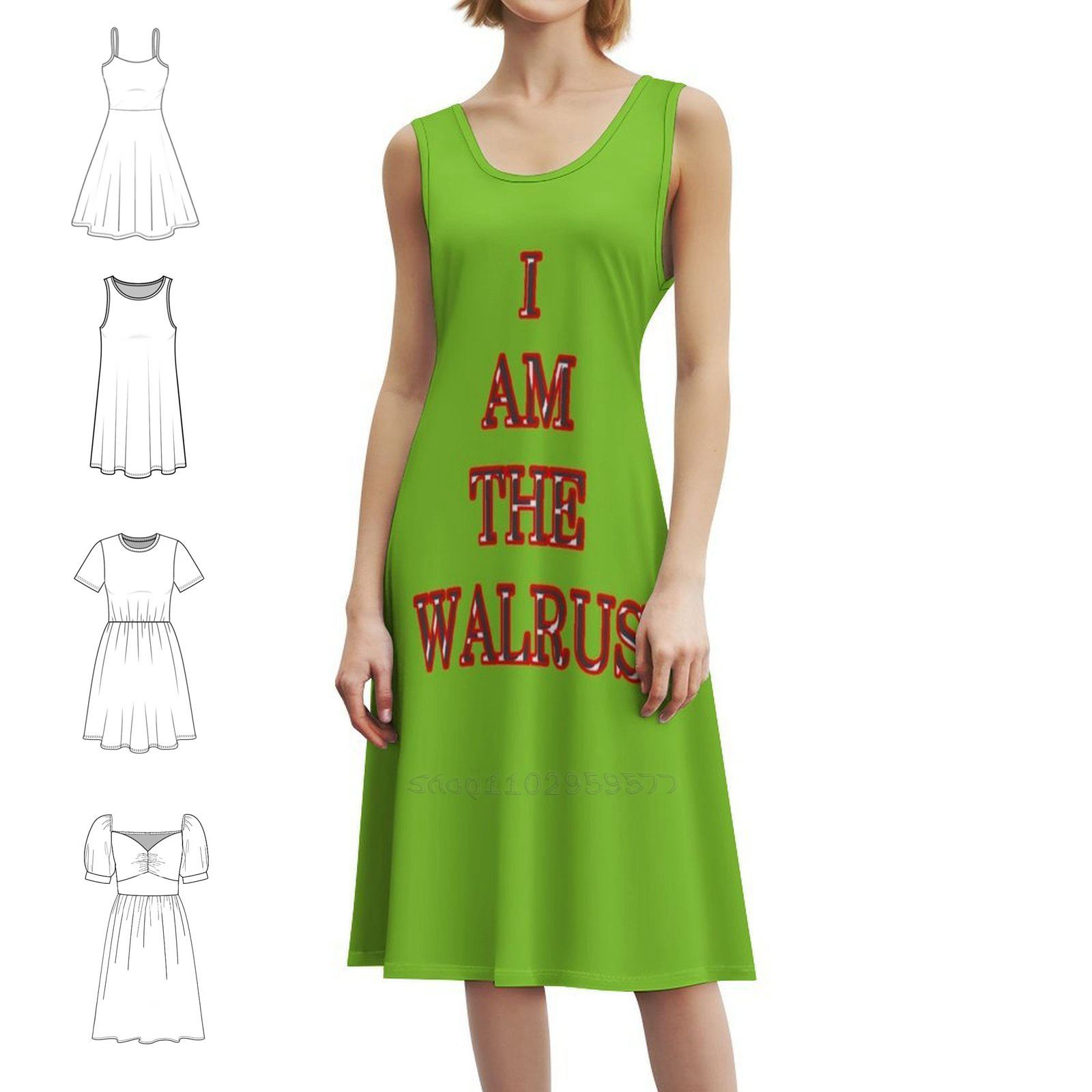 Smocked Dress Women - I Am The Walrus Floral Smock