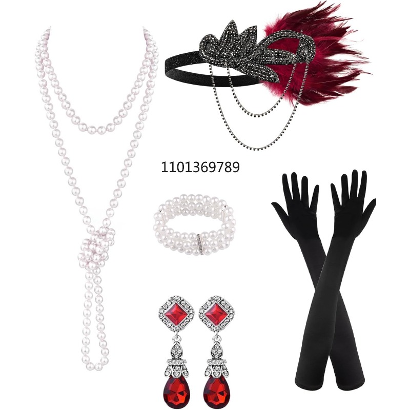 6 Pcs 1920s Flapper Accessorie - Women'S Fashion Roaring 20S のレビューと価格