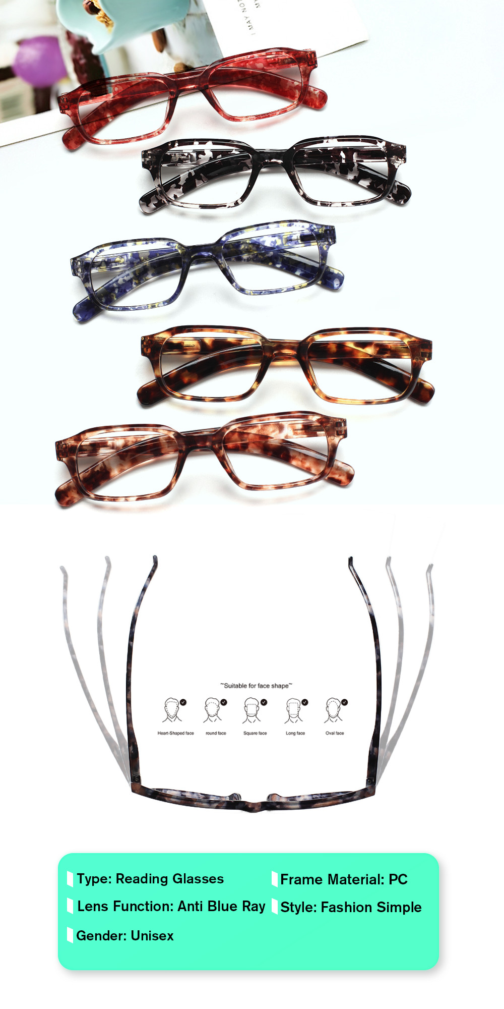 Women Reading Glasses Fashiona - Women'S Fashion Glasses With Clear Lenses のレビューと価格