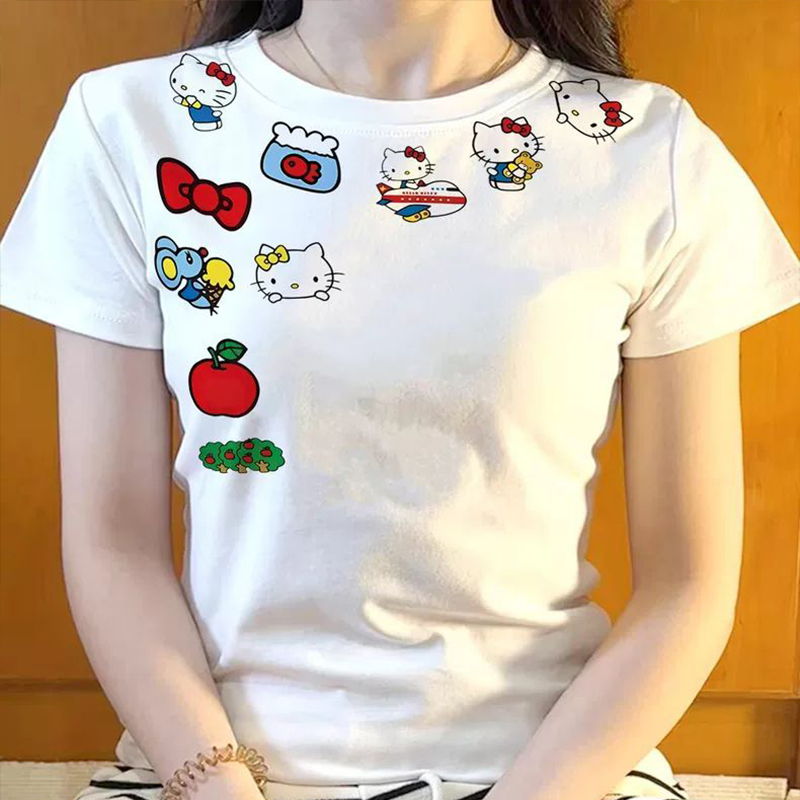 Cartoon Hello Kitty Summer Sho - Women'S Fashion From The 60S のレビューと価格