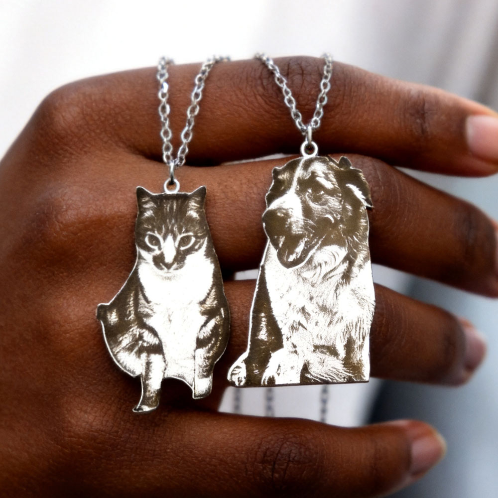 Custom Engrave Pet Photo Neckl - Xl Women'S Fashion のレビューと価格
