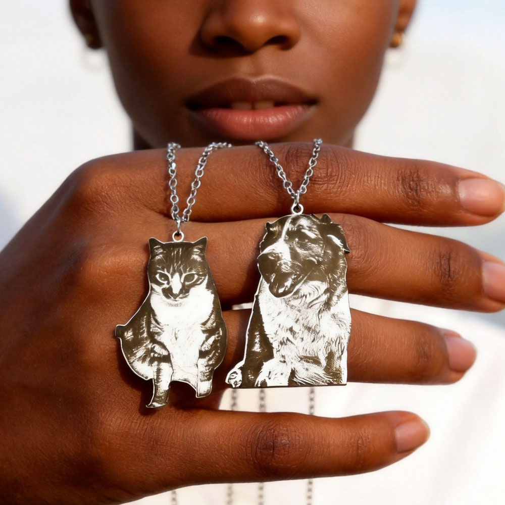 Custom Engrave Pet Photo Neckl - Xl Women'S Fashion のレビューと価格