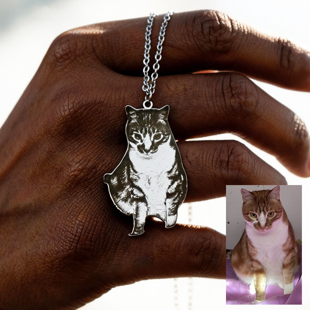 Custom Engrave Pet Photo Neckl - Xl Women'S Fashion のレビューと価格