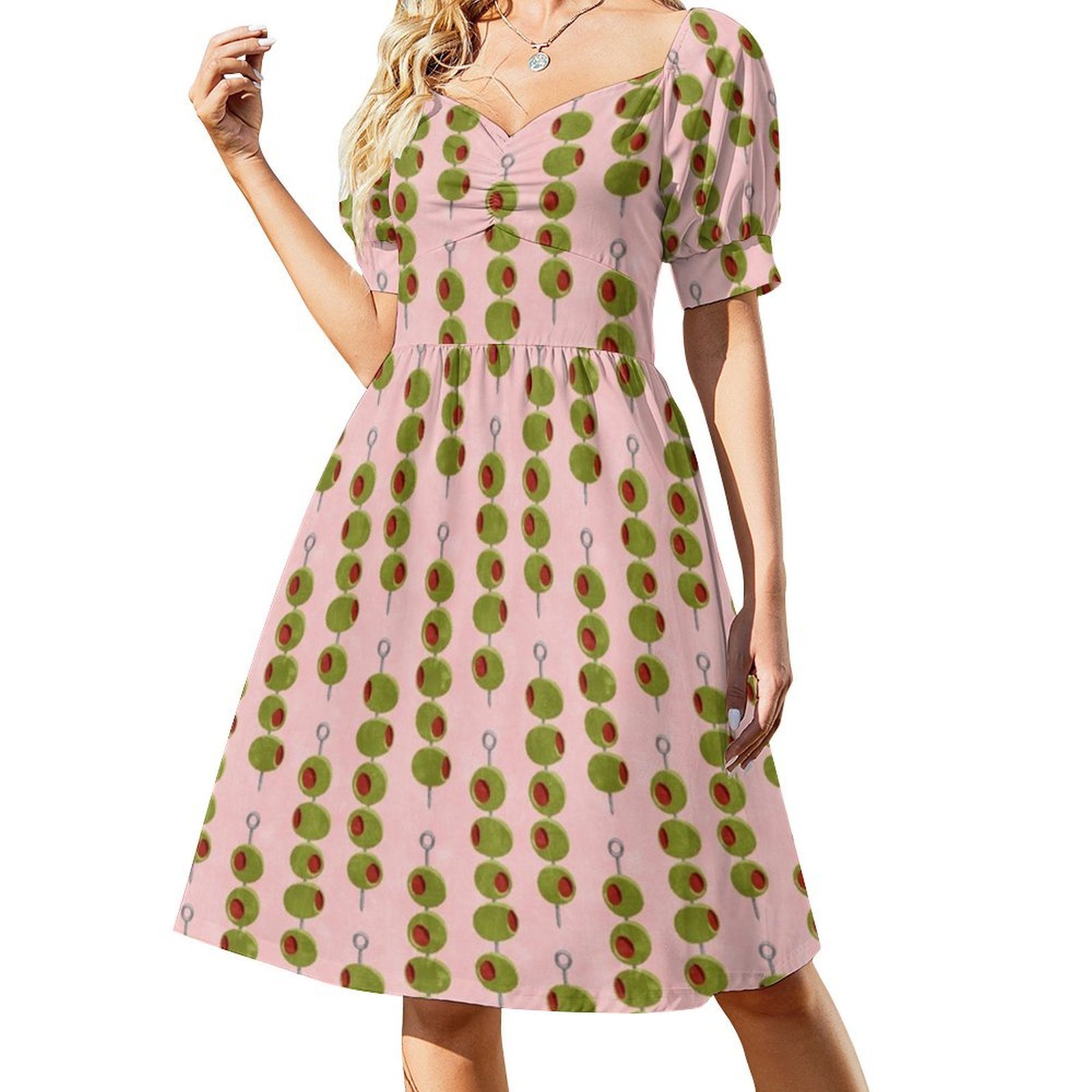 Cocktail Olives-Olives On A St - Smocked Dress Women のレビューと価格