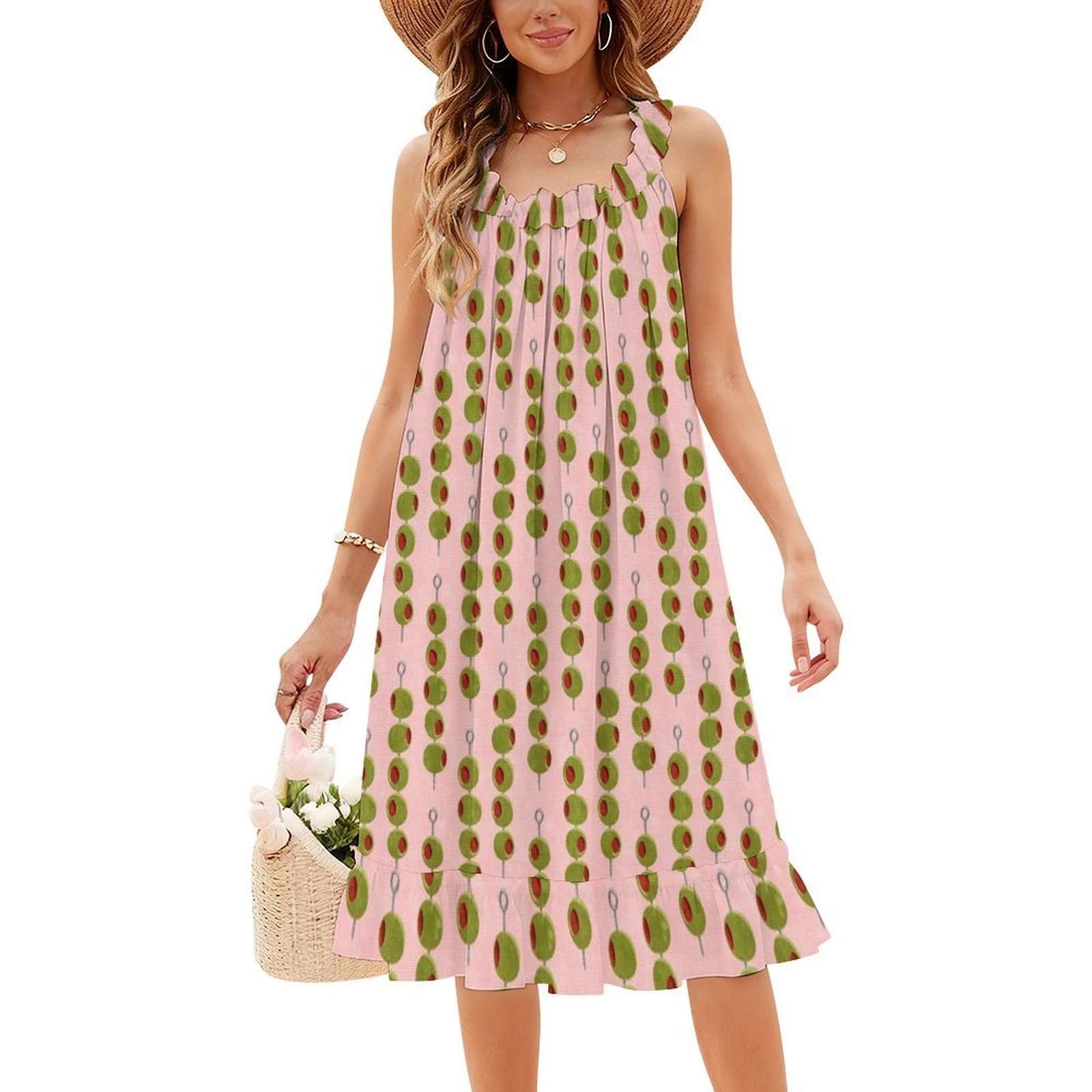 Cocktail Olives-Olives On A St - Smocked Dress Women のレビューと価格