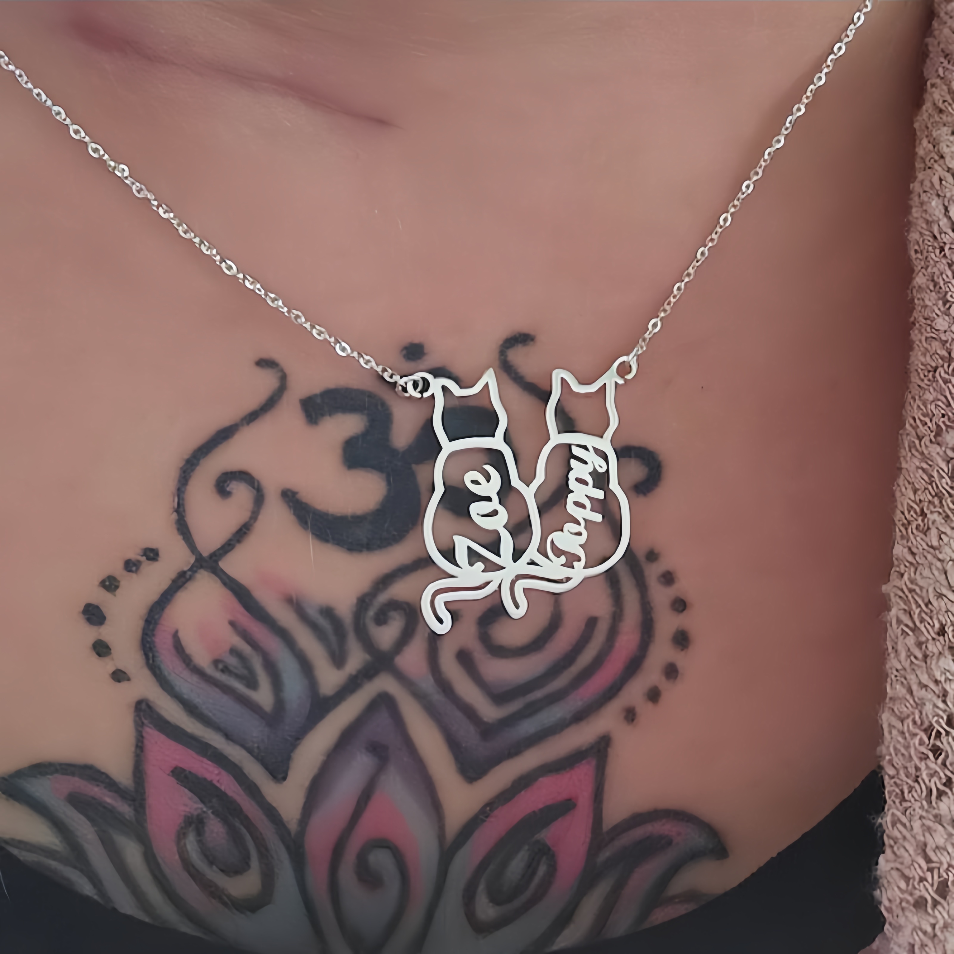 Personalized Cat Name Necklace - Xl Women'S Fashion のレビューと価格