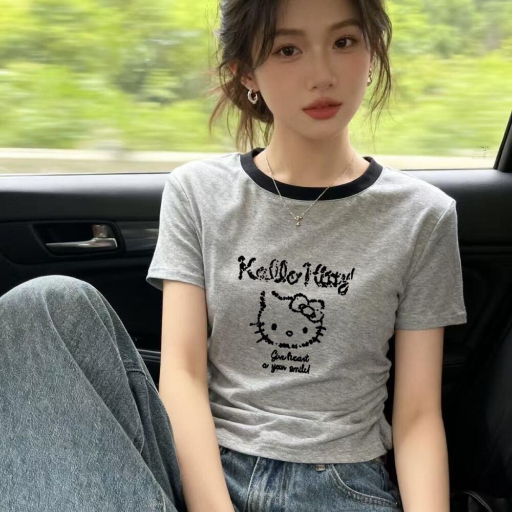 Hello Kitty Cotton Short Sleev - Women'S Fashion From The 60S のレビューと価格