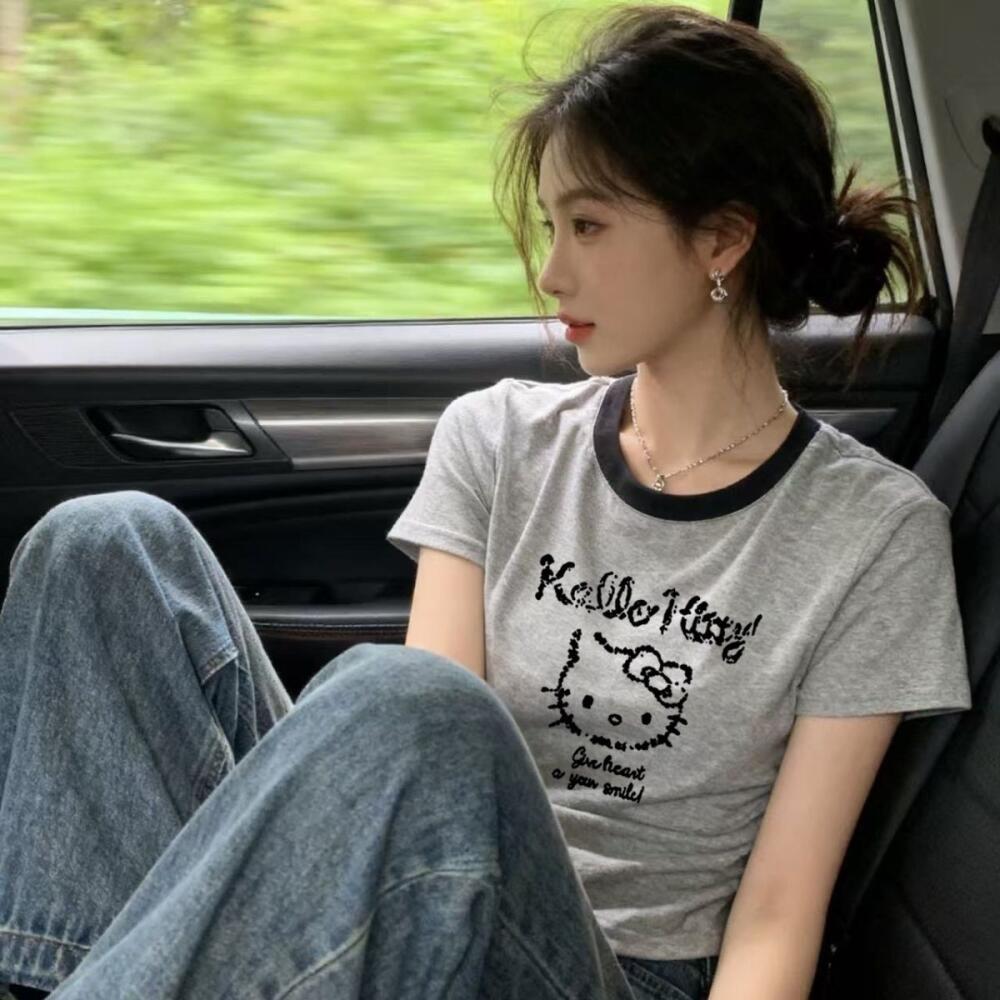 Hello Kitty Cotton Short Sleev - Women'S Fashion From The 60S のレビューと価格