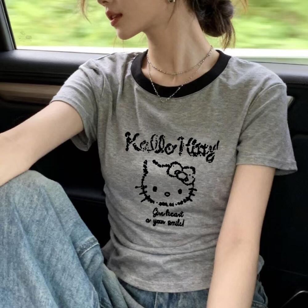Hello Kitty Cotton Short Sleev - Women'S Fashion From The 60S のレビューと価格