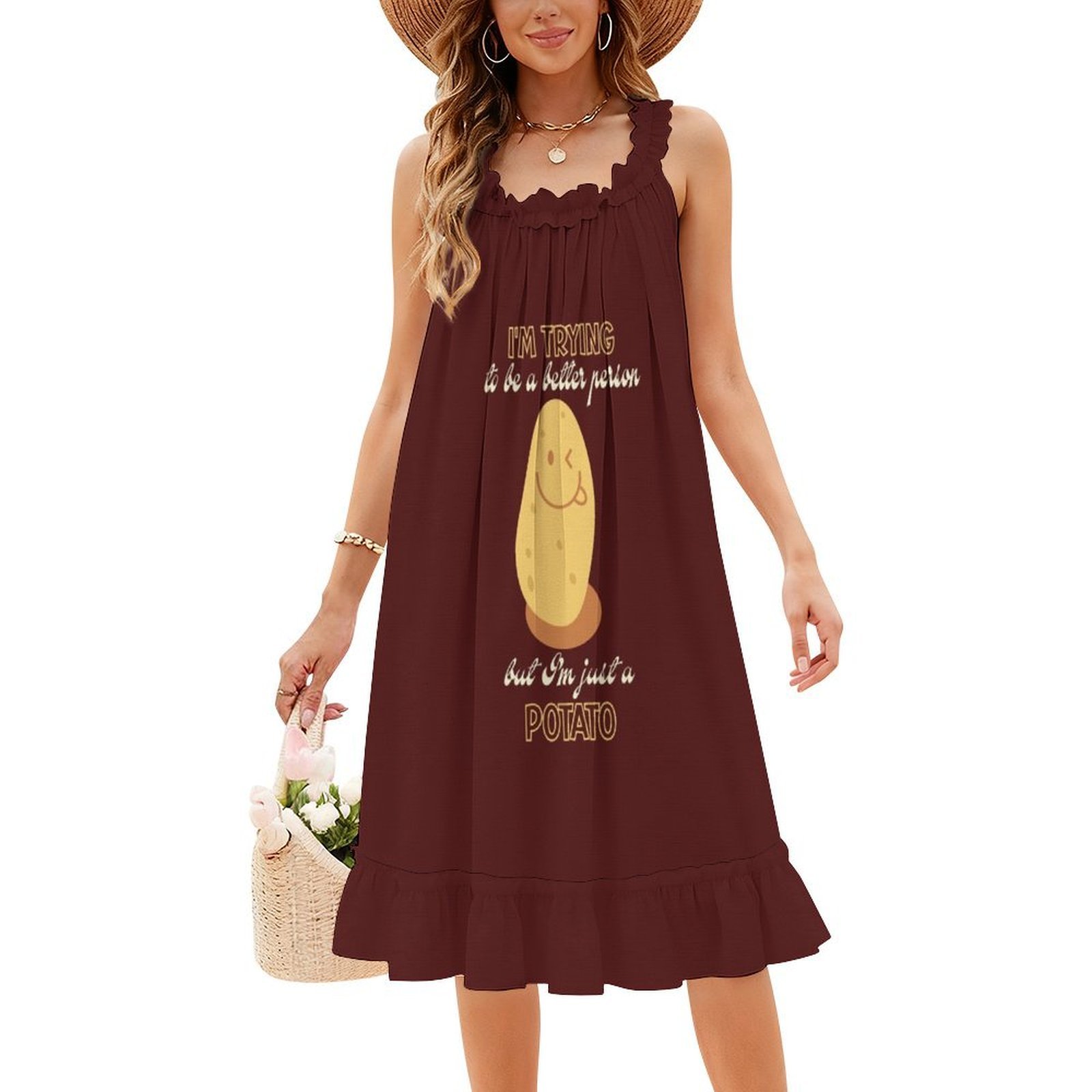 Im Trying To Be A Better Perso - Smocked Dress Women のレビューと価格