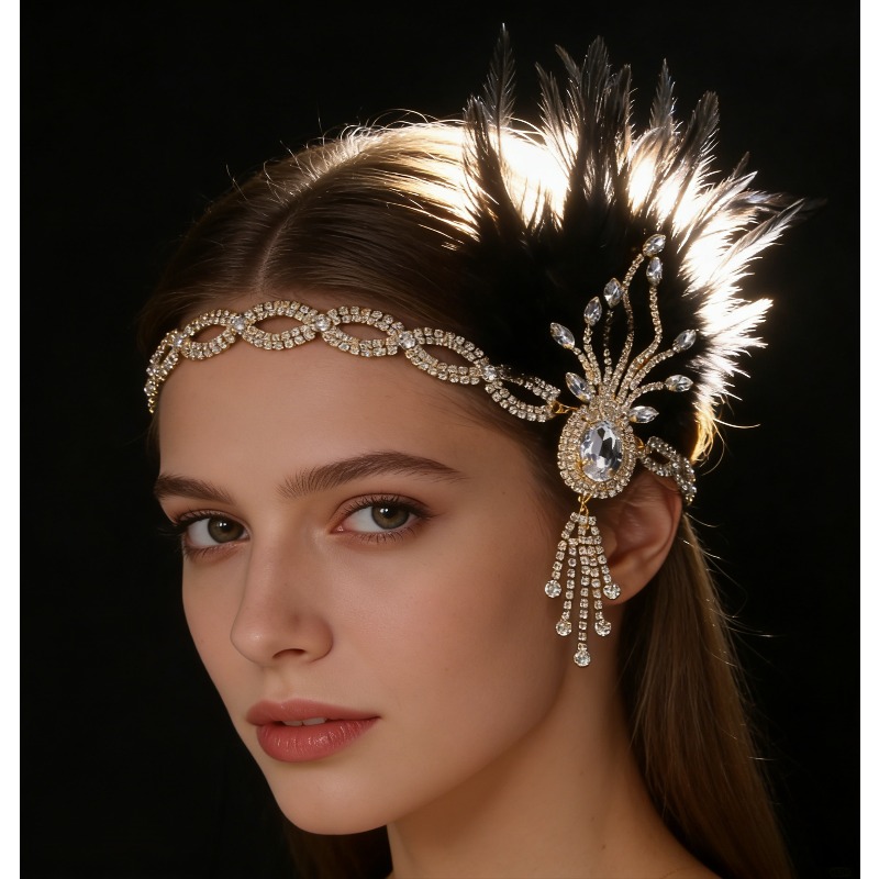 1920s Flapper Headband Hair Ac - Women'S Fashion Roaring 20S のレビューと価格