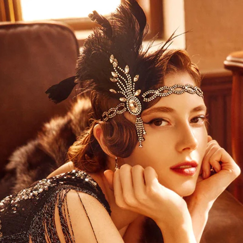 1920s Flapper Headband Hair Ac - Women'S Fashion Roaring 20S のレビューと価格