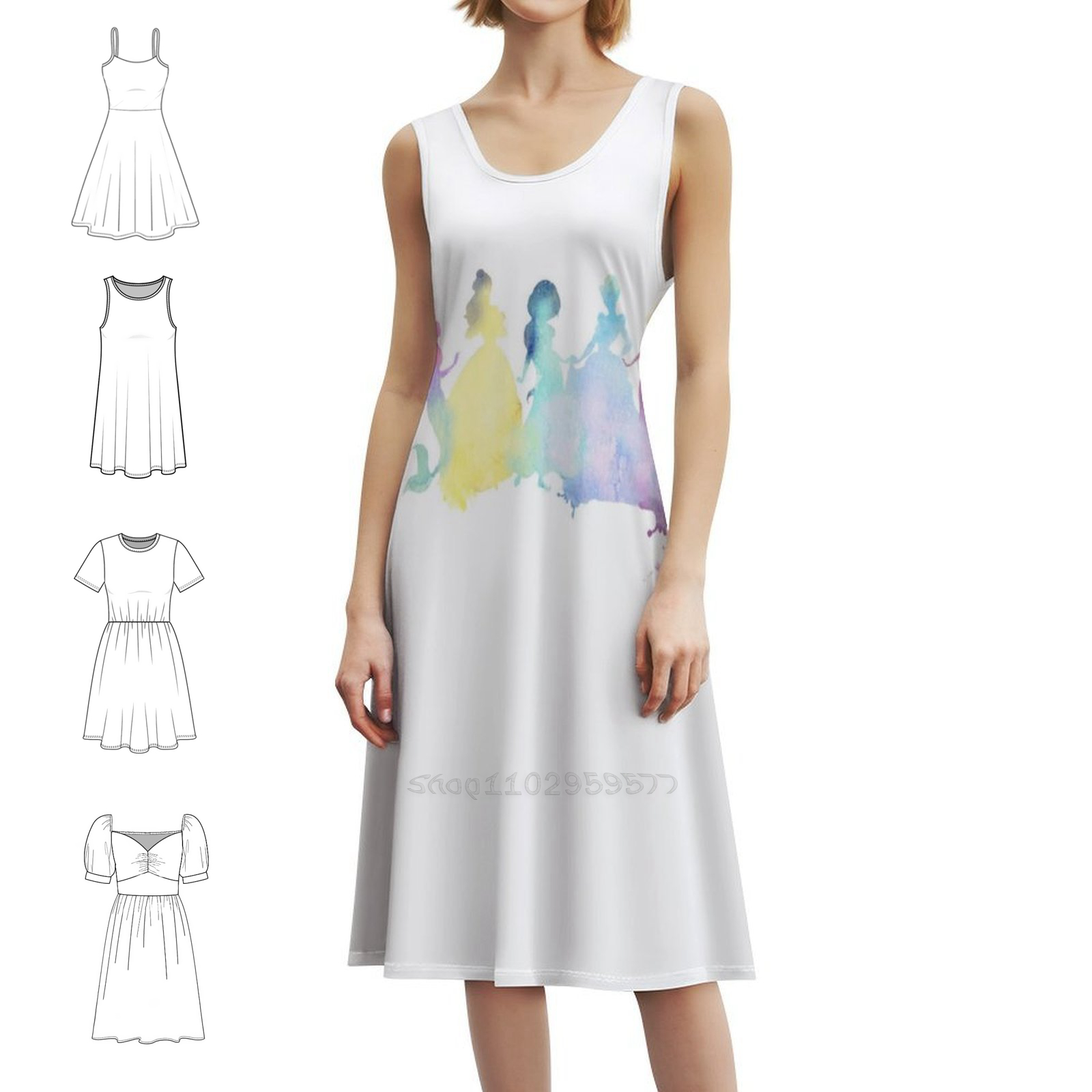 The Colors Of The Princesses F - Smocked Dress Women のレビューと価格