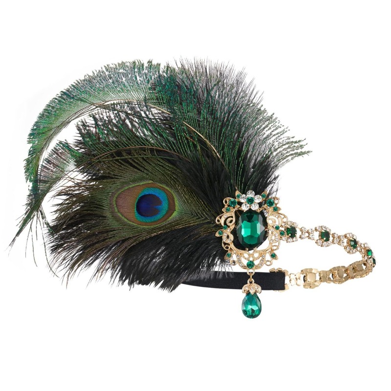 1920s Flapper Peacock Feather  - Women'S Fashion Roaring 20S のレビューと価格