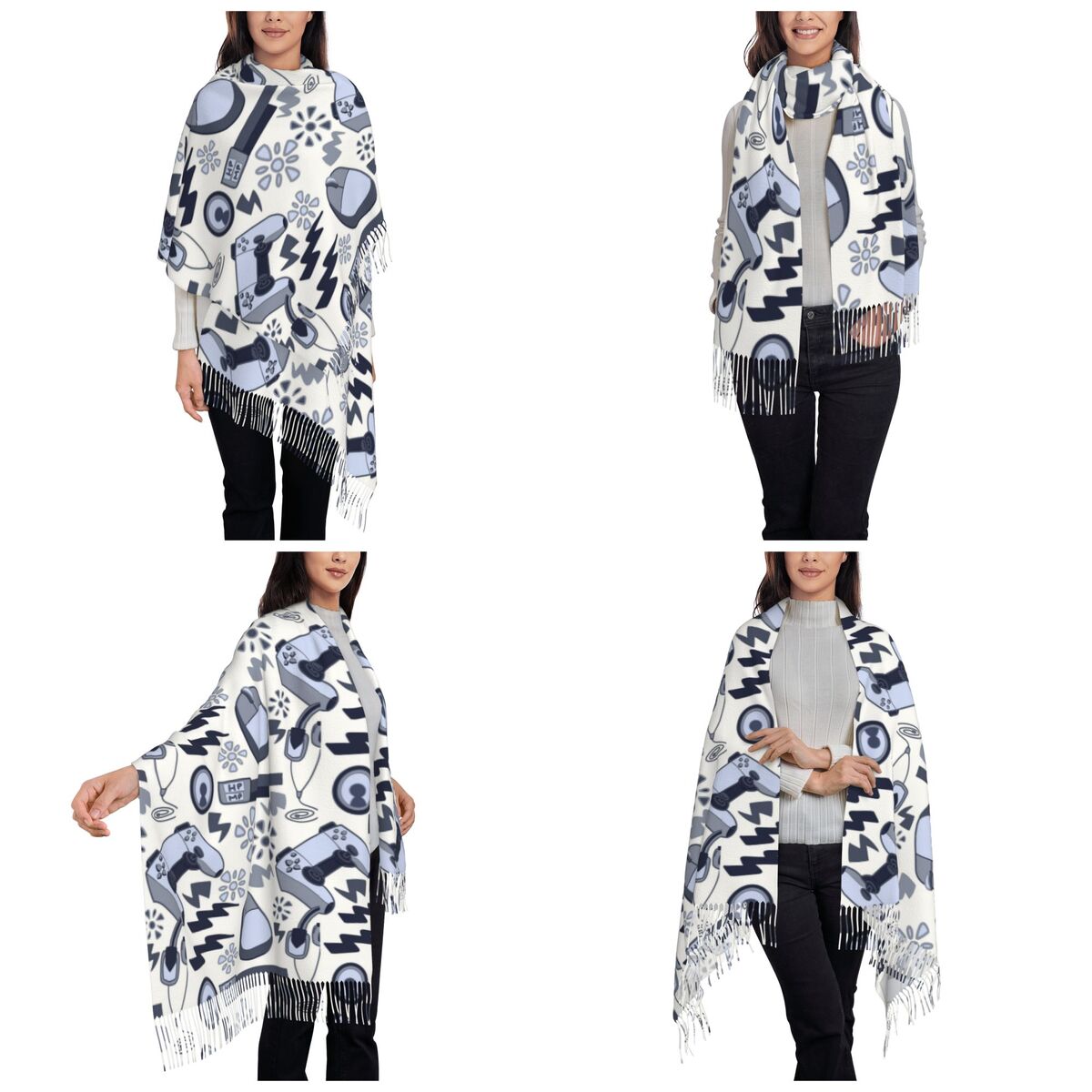 Video Gamers Print In Blue Gra - Women Fashion Video のレビューと価格