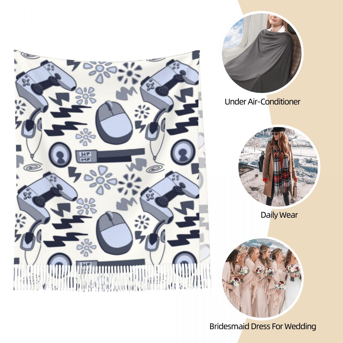 Video Gamers Print In Blue Gra - Women Fashion Video のレビューと価格