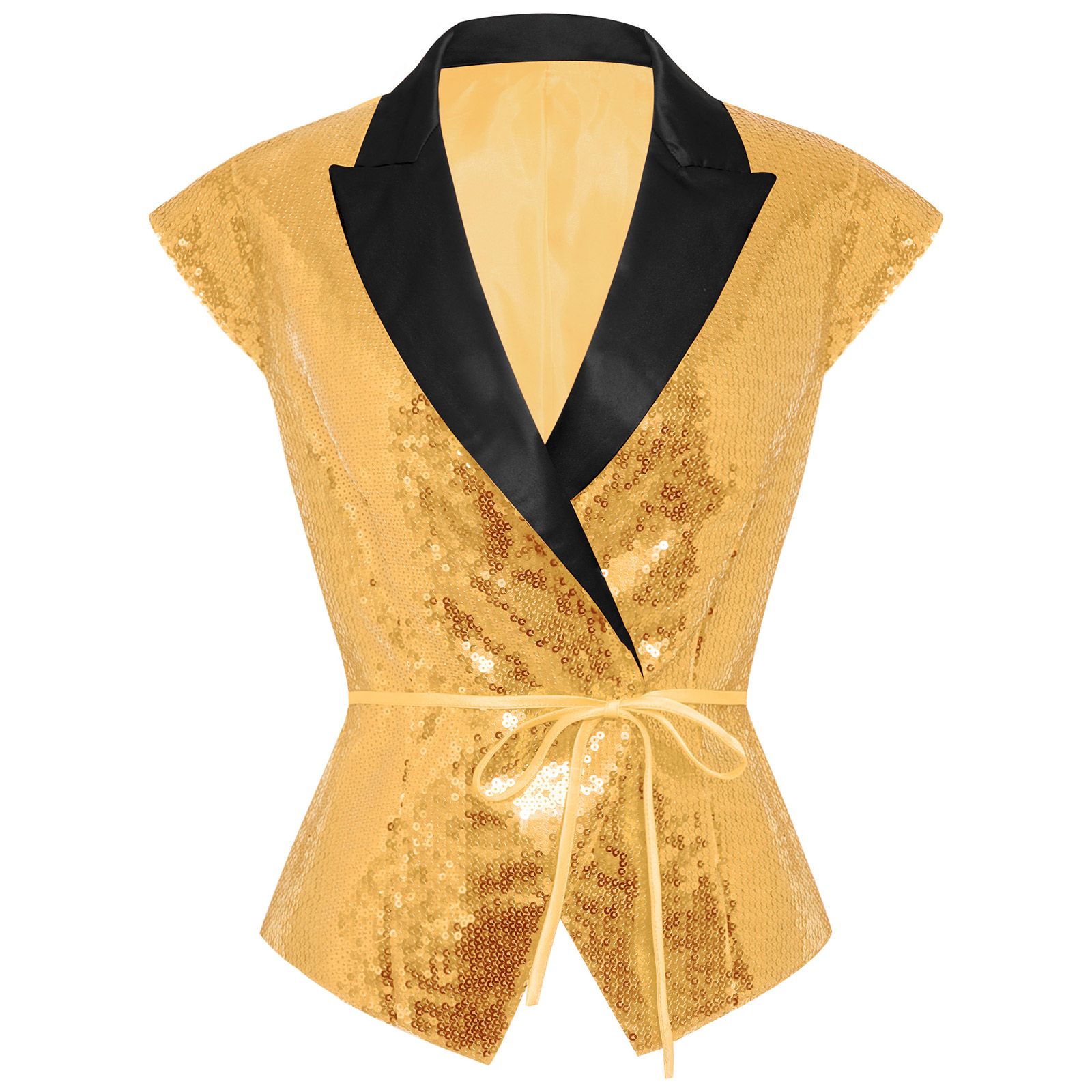 Women Sequin Vest V-neck Label - Women'S Fashion Labels のレビューと価格