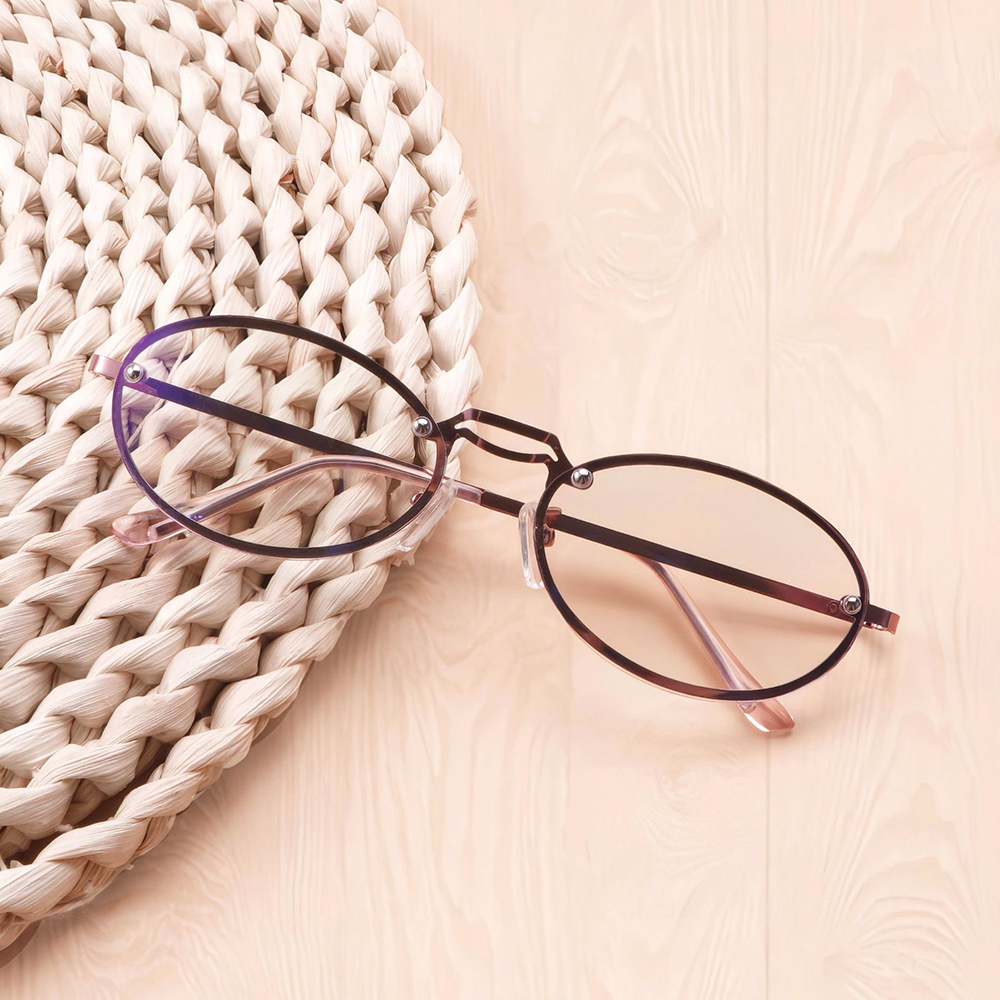 Women's Oval Purple Anti Blue  - Women'S Fashion Glasses With Clear Lenses のレビューと価格