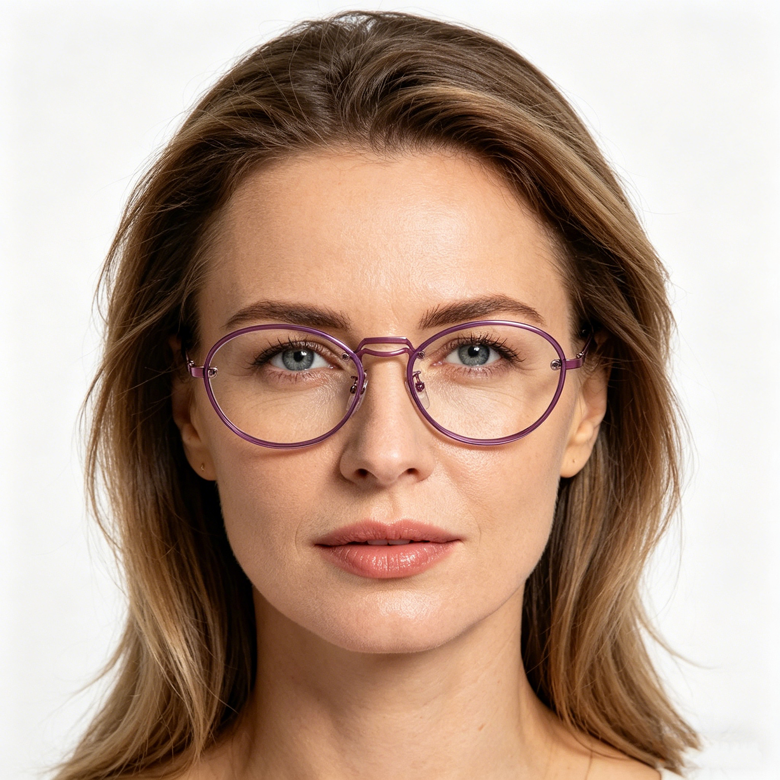 Women's Oval Purple Anti Blue  - Women'S Fashion Glasses With Clear Lenses のレビューと価格