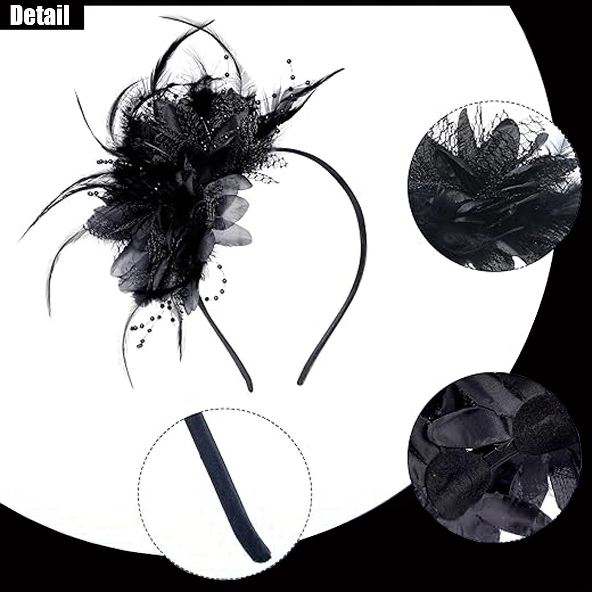 Elegant Feathered Headpiece wi - Women'S Fashion Kentucky Derby のレビューと価格