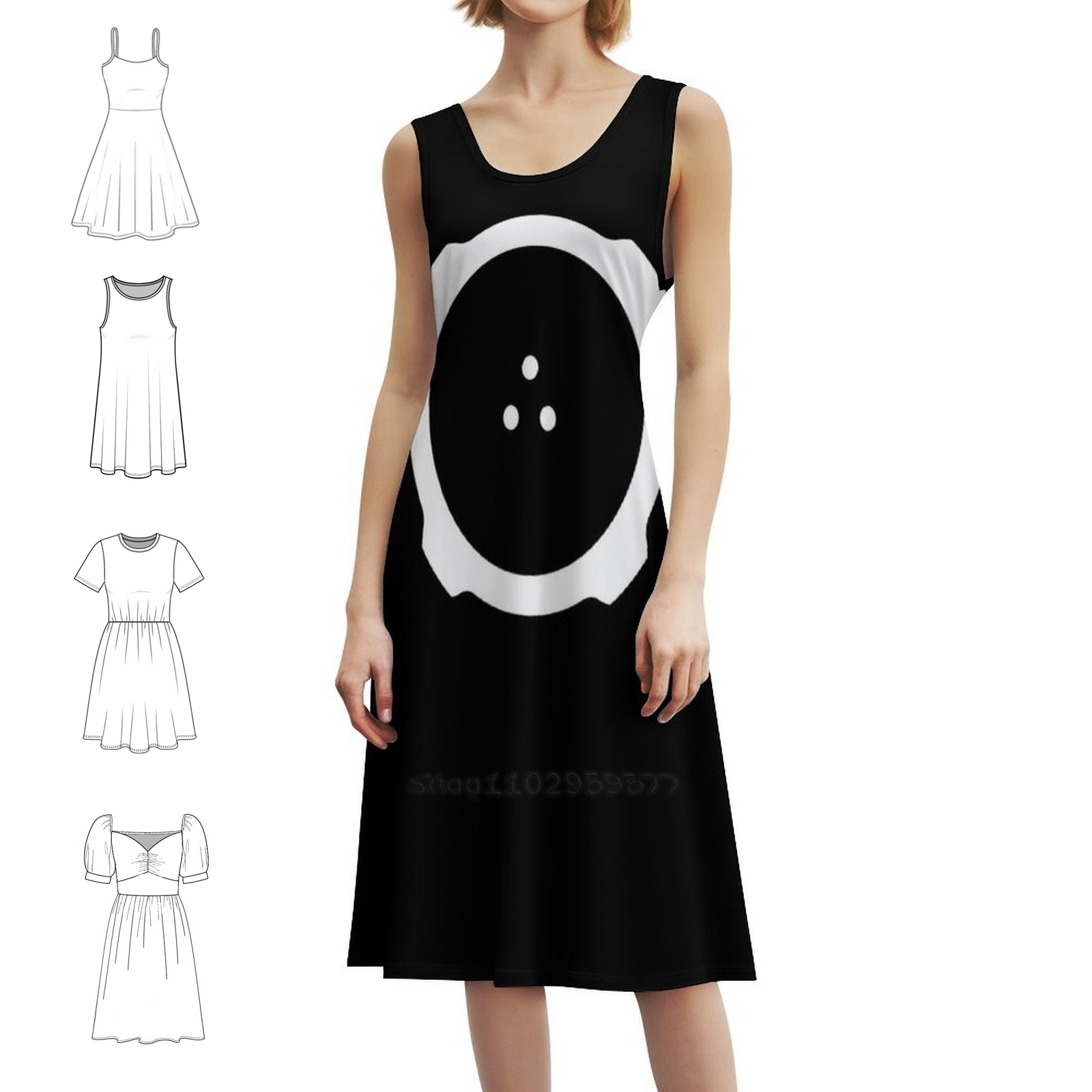 Ghost In The Shell Minimal Des - Smocked Dress Women のレビューと価格