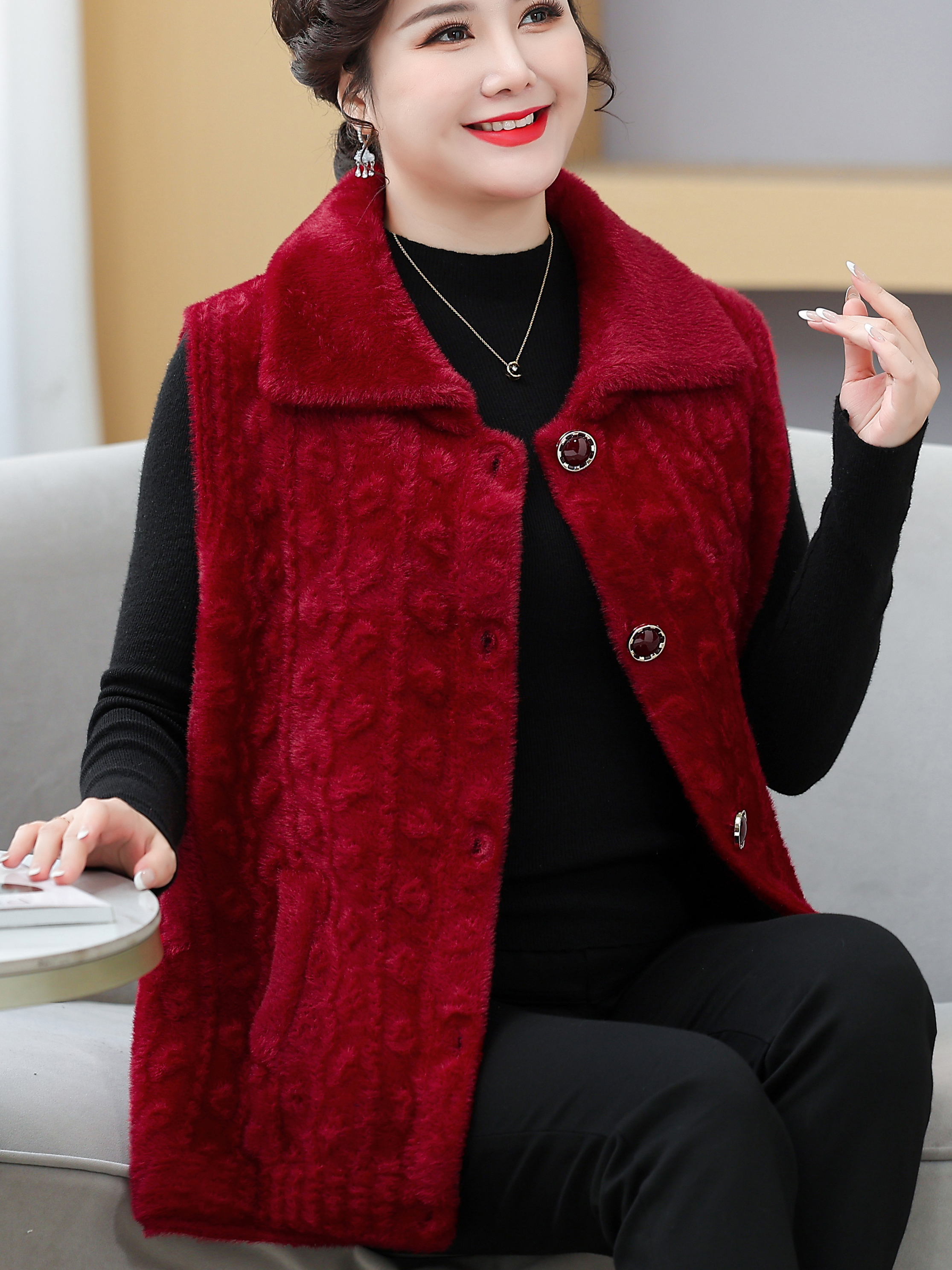 Thickened Woolen Coat for Midd - Women Fashion Over 60 のレビューと価格
