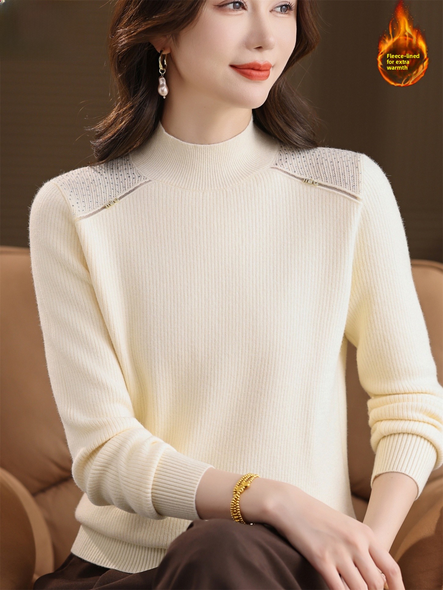 Thickened Fleece Lined Knitted - Women Fashion Over 60 のレビューと価格