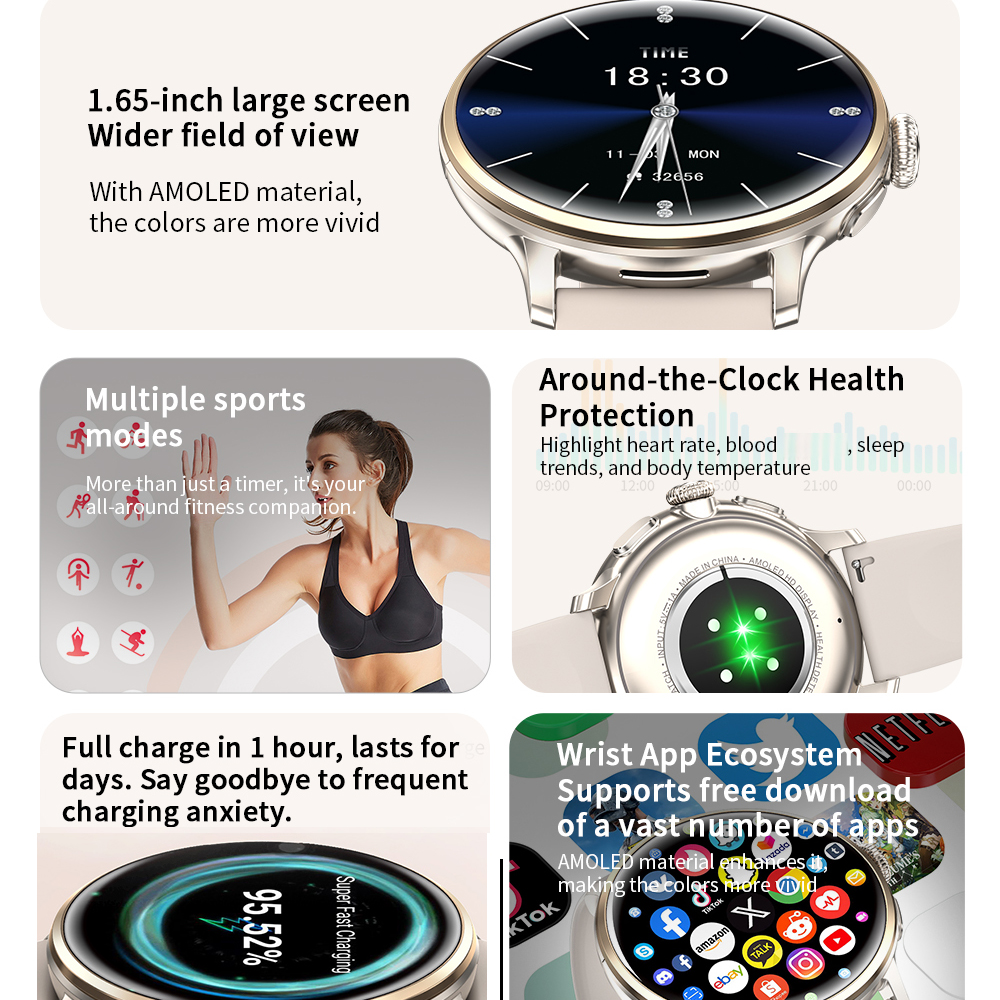 Fashion 4G Video Call Smart Wa - Women Fashion Video のレビューと価格