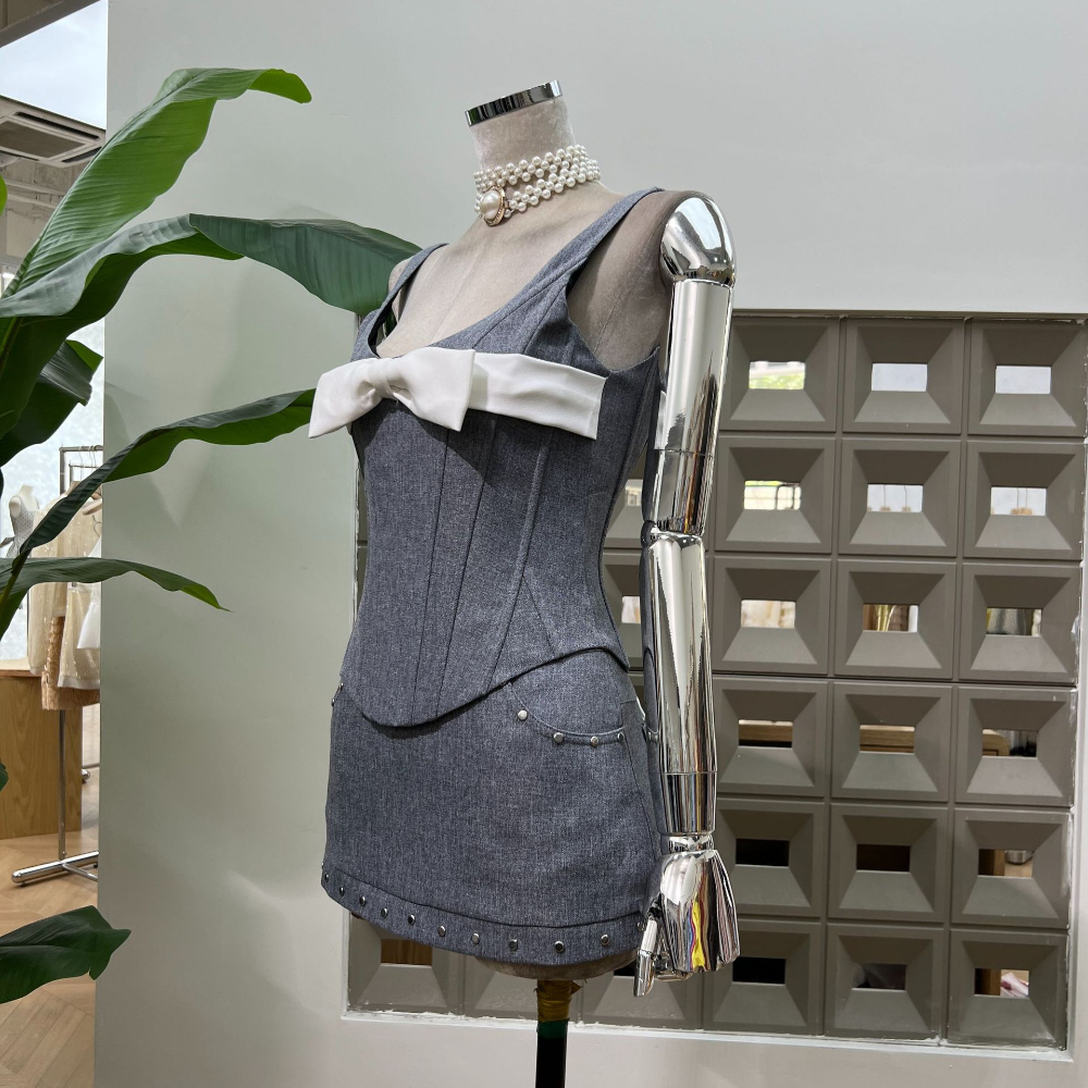 Summer 2025 Ash Gray Boned Cor - Corset Top Boned のレビューと価格