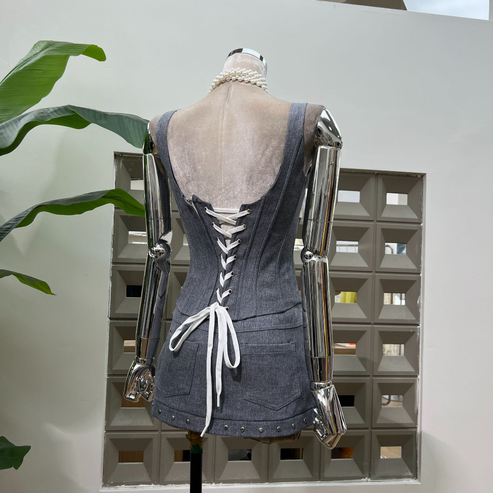Summer 2025 Ash Gray Boned Cor - Corset Top Boned のレビューと価格