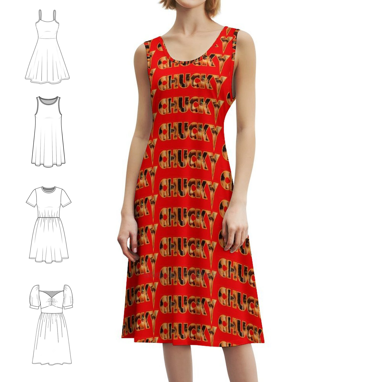 Chucky 2021 Title Block Floral - Smocked Dress Women のレビューと価格