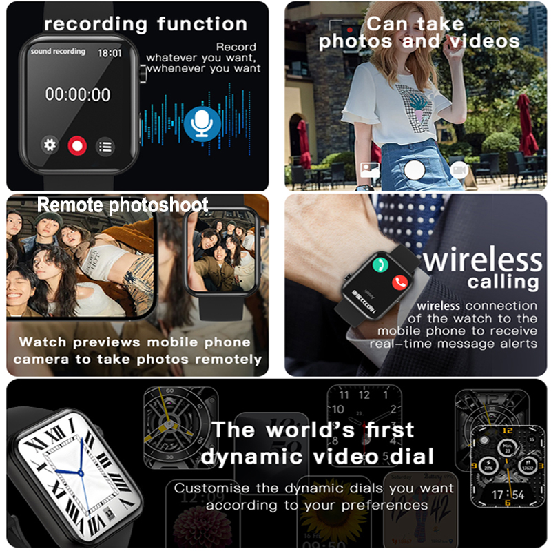 New Camera SmartWatch Men Wome - Women Fashion Video のレビューと価格