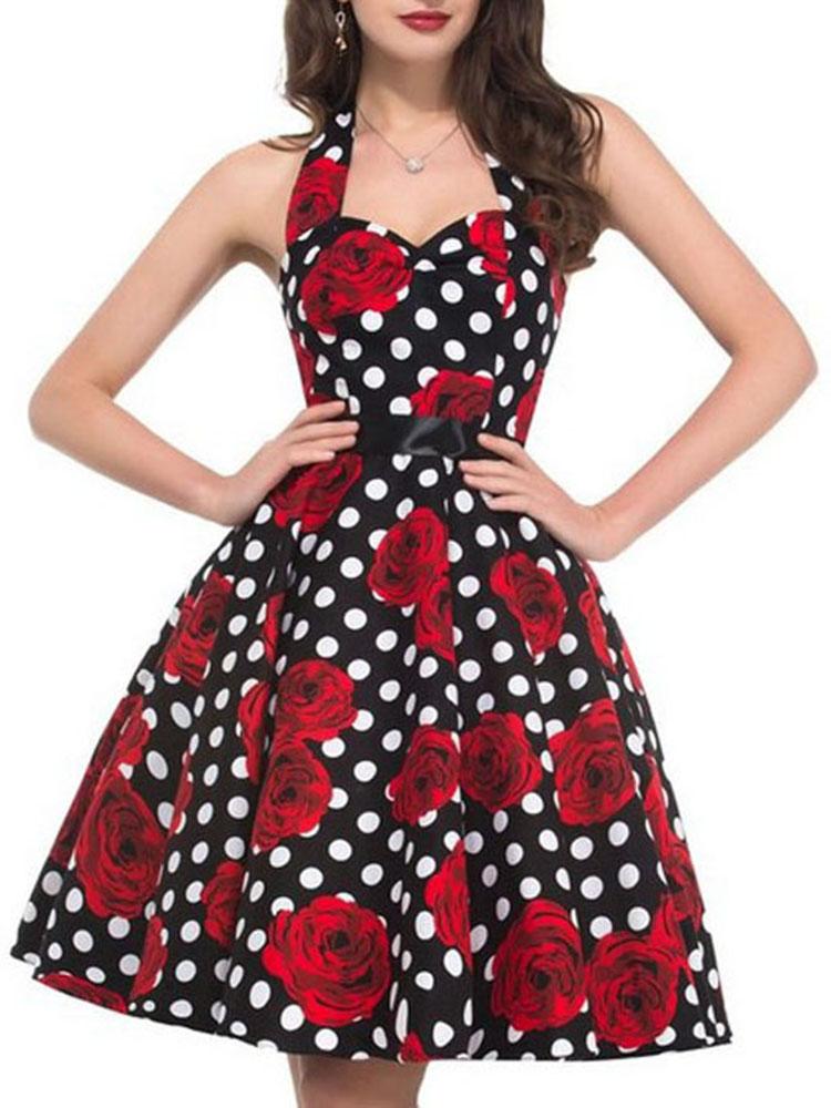 Women Summer Polka Dot Vintage - Women'S Fashion From The 60S のレビューと価格