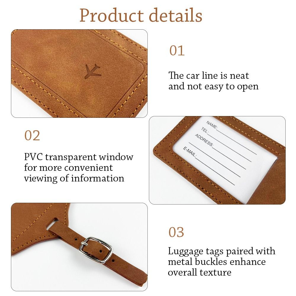 Fashion Leather Luggage Tag Tr - Women'S Fashion Labels のレビューと価格