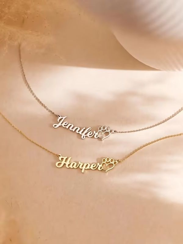 Personalized Pet Name Necklace - Xl Women'S Fashion のレビューと価格