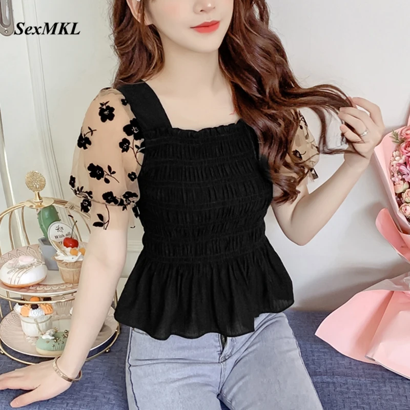 Summer Puff Sleeve Corset Top  - Corset Top Boned のレビューと価格