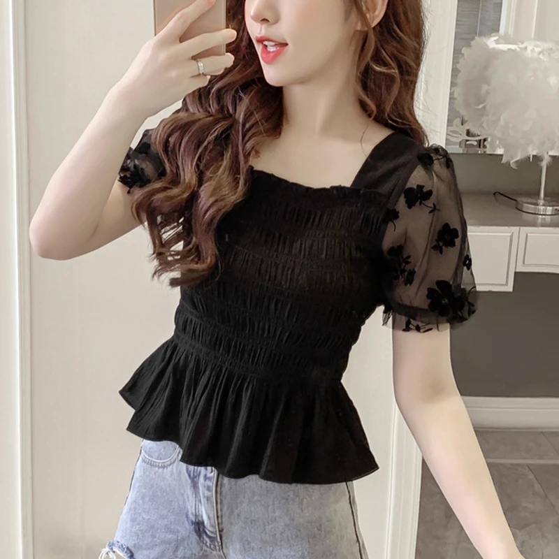 Summer Puff Sleeve Corset Top  - Corset Top Boned のレビューと価格