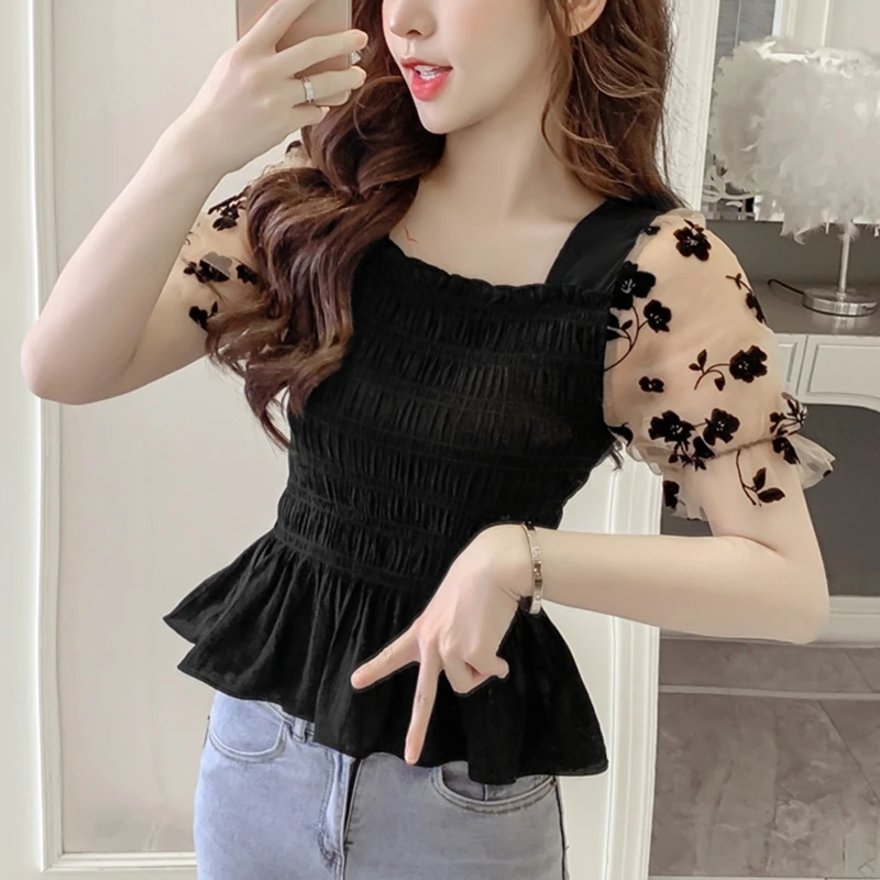Summer Puff Sleeve Corset Top  - Corset Top Boned のレビューと価格