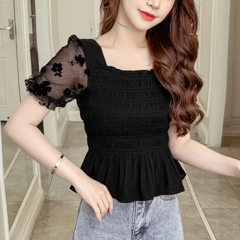 Summer Puff Sleeve Corset Top  - Corset Top Boned のレビューと価格