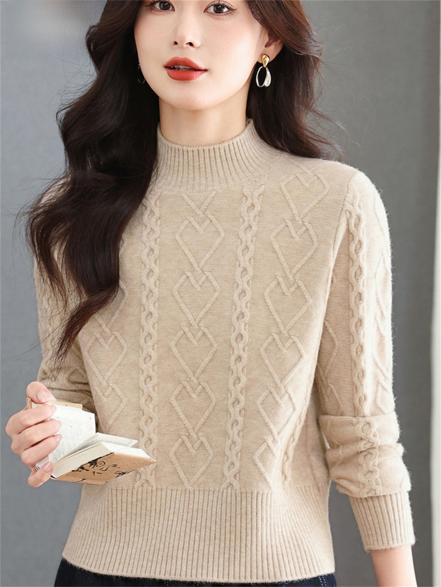 Fashionable Knitted Woolen Swe - Women Fashion Over 60 のレビューと価格