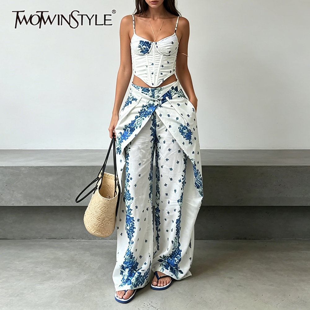 TWOTWINSTYLE Boho Floral Print - Corset Top Boned のレビューと価格