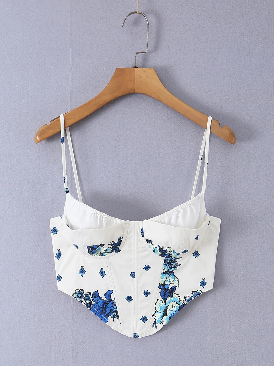 TWOTWINSTYLE Boho Floral Print - Corset Top Boned のレビューと価格