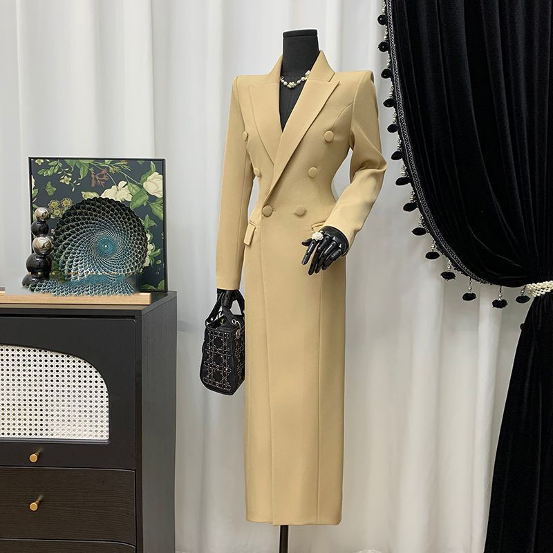 Spring Autumn Lapel Khaki Wome - Xl Women'S Fashion のレビューと価格