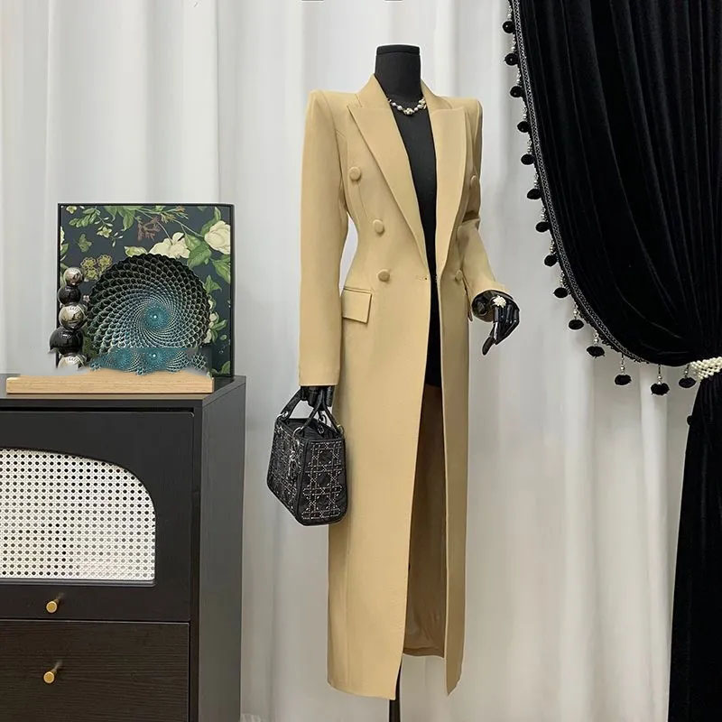 Spring Autumn Lapel Khaki Wome - Xl Women'S Fashion のレビューと価格