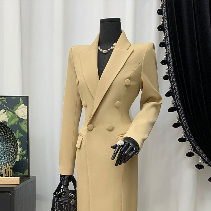 Spring Autumn Lapel Khaki Wome - Xl Women'S Fashion のレビューと価格