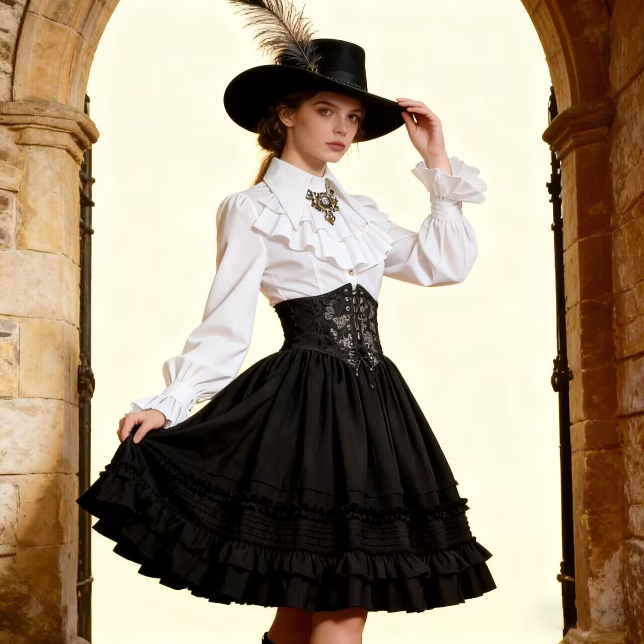 Women Medieval steampunk Layer - Corset Top Boned のレビューと価格