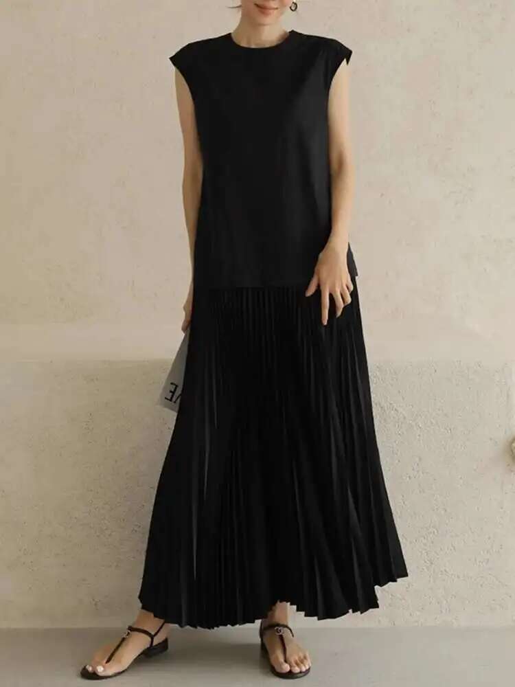 Spliced Pleated Dress For Wome - Women'S Fashion From The 60S のレビューと価格
