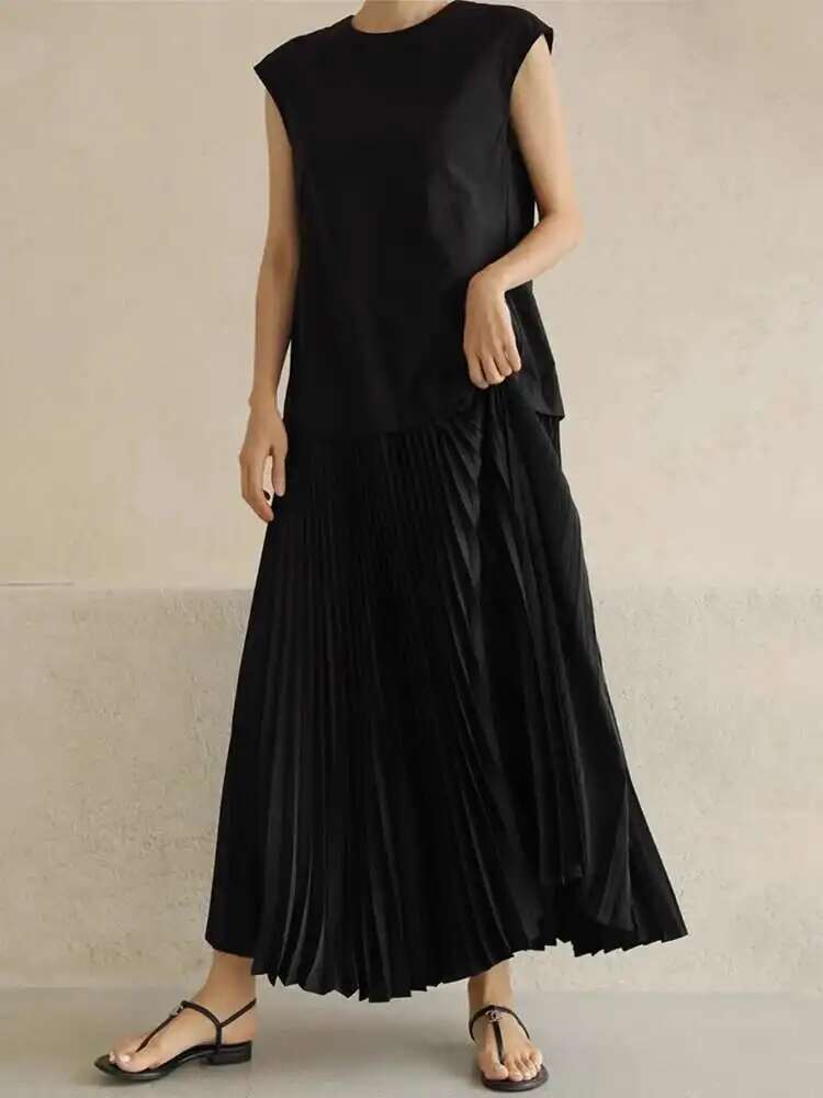 Spliced Pleated Dress For Wome - Women'S Fashion From The 60S のレビューと価格