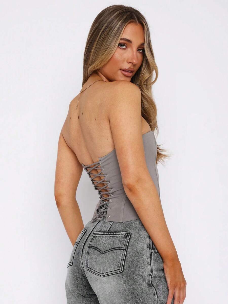 Women Strapless Bustier Corset - Corset Top Boned のレビューと価格
